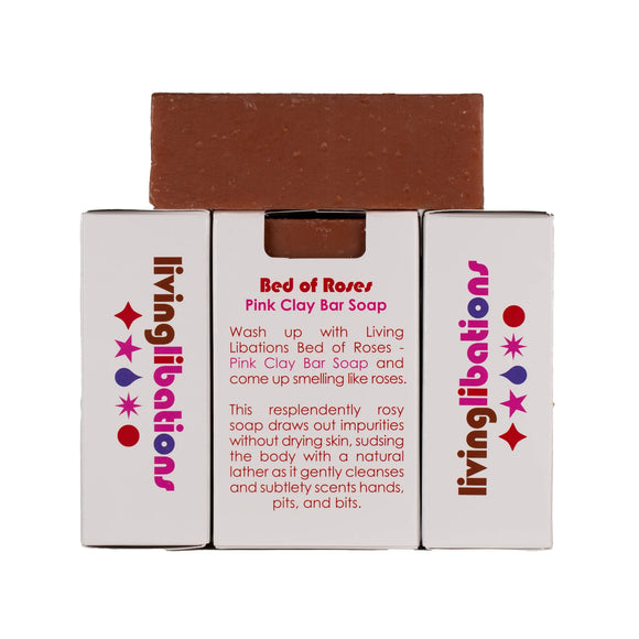 Living Libations® Bed of Roses - Pink Clay Bar Soap