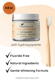 Dentifrice Nelson Naturals à l'hydroxyapatite vanille-orange - Sans bicarbonate de soude