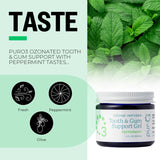 PurO3  Tooth & Gum Support | Ozonated Olive & Hemp Oil with Peppermint