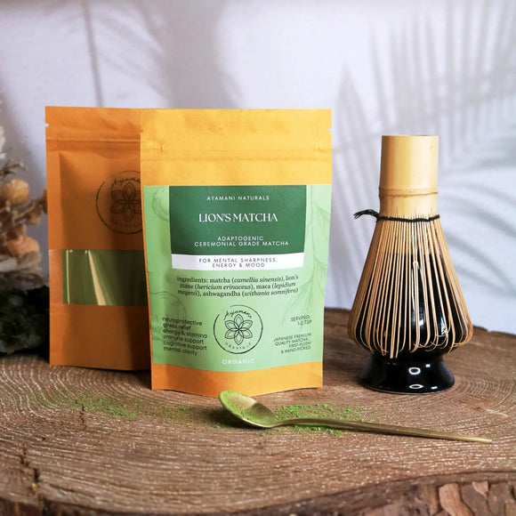 Ayamani Lion's Matcha | Ceremonial Japanese Matcha + Lion's Mane - Radiant Beauty