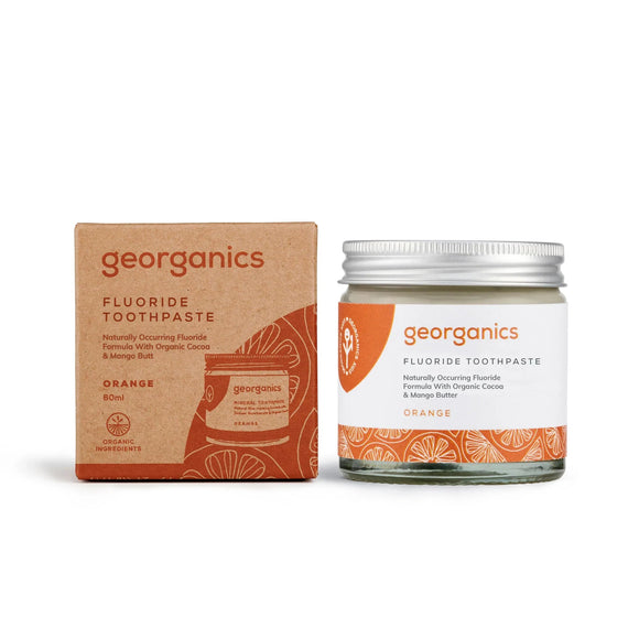 Georganics Orange Natural Fluoride + Xylitol Toothpaste - Radiant Beauty