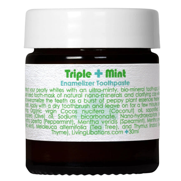 Living Libations® Triple Mint Toothpaste - Hydroxyapatite - Radiant Beauty