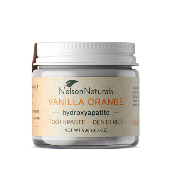Nelson Naturals Vanilla Orange Hydroxyapatite Toothpaste - Baking Soda Free - Radiant Beauty