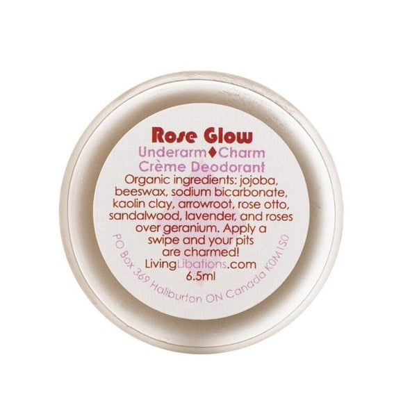 Living Libations® Underarm Charm Crème Deodorant - Rose Glow - Radiant Beauty